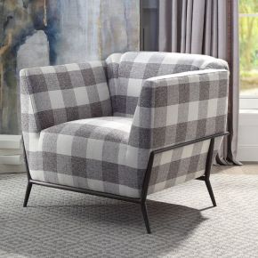 ACME 59725 Niamey II - Accent Chair - Pattern Fabric & Metal