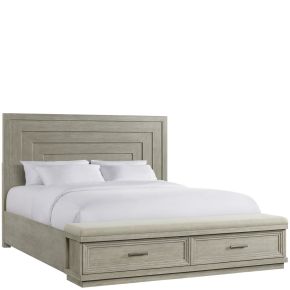Riverside Furniture 73470-73473-73479 Cascade - Queen Upholstered Storage Bed - Dovetail