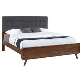 CoasterEssence 205131KE Robyn - Wood Eastern King Panel Bed - Dark Walnut