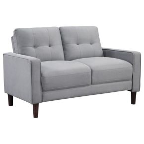 Coaster Fine Furniture 506782 Bowen - Upholstered Track Arm Tufted Loveseat - Gray