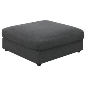 CoasterEssence 551326 Serene - Square Upholstered Ottoman - Charcoal