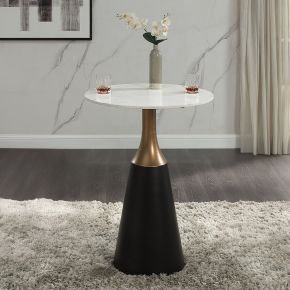 ACME DN02655 Jaramillo - Counter Height Table - Natural Marble Top & Black