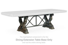 Signature Design by Ashley® D947-55B Maylee - Rectangular Drm Extension Table Base - Dark Brown