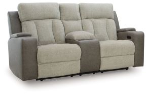 Signature Design by Ashley® PC6320418 WhipLash - Power Reclining Loveseat With Console / Adj Headrest - Sisal