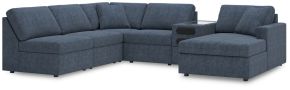 Signature Design by Ashley® 92121S25 Modmax - 6-Piece Sectional With Raf Corner Chaise And Audio System Console - Ink