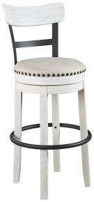 Signature Design by Ashley® D546-530 Valebeck - White - Tall UPH Swivel Barstool