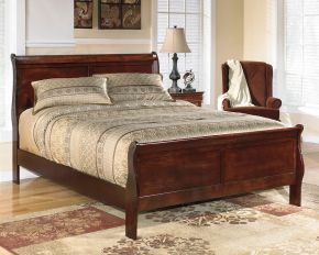 Signature Design by Ashley® B376/82/94 Alisdair - California King Sleigh Bed - Dark Brown