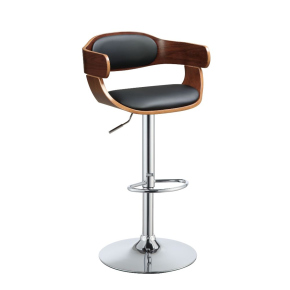 ACME 96749 Camila - Stool - Black PU & Walnut - Metal - 42"