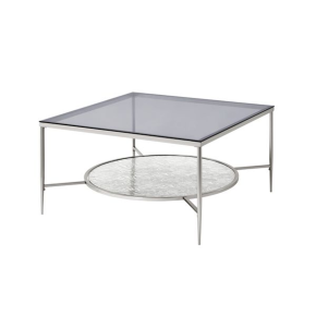 ACME LV00574 Adelrik - Coffee Table - Glass & Chrome Finish