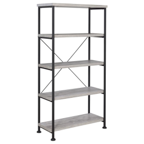 CoasterEveryday 801546 Analiese - 4-Shelf Bookshelf - Gray Driftwood