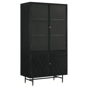 CoasterElevations 951134 Santiago - 4 Door Metal Tall Storage Cabinet - Matte Black