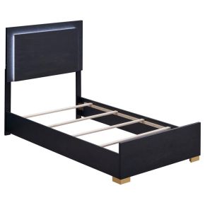 Coaster Fine Furniture 222831T Marceline - Wood Twin LED Panel Bed - Black