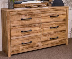 Signature Design by Ashley® PCB1580-31 Maystonna - Six Drawer Dresser - Brown