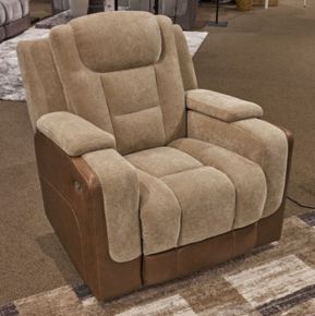 Ashley Furniture PC8350413 Mixed Motion - Power Recliner With Adjustable Headrest - Brownstone