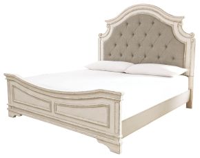 Signature Design by Ashley® B743/58/56/94 Realyn - Two-tone - California King Upholstered Panel Bed