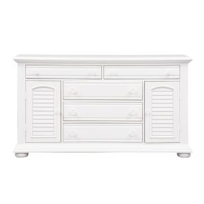 Liberty Furniture 607-BR32 Summer House - 2 Door 5 Drawer Dresser - White