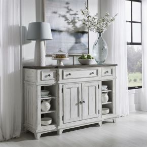 Liberty Furniture 237-SR6642 River Place - Breakfront Server - White
