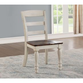 ACME 71772 Britta - Side Chair (Set of 2) - Walnut & White Washed