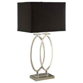 CoasterEssence 901662 Izuku - Rectangular Shade Table Lamp - Brush Nickel