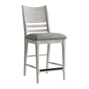 Intercon MR-BS-530C-WWH-K24 Modern Rustic - Panel Stool - Weathered White