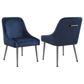 Coaster Fine Furniture 107792 Mayette - Upholstered Dining Side Chair (Set of 2) - Blue