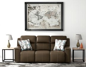 Jackson Furniture Industries 63151-1286/09-3086/09 Arezzo - Power Headrest Power Reclining Sofa With Zero Gravity/Extended Ottoman - Chocolate