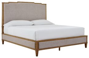 Signature Design by Ashley® B895B7 Sharlance - California King Upholstered Panel Bed - Light Brown