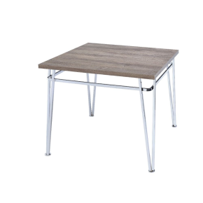ACME 72170 Nadie II - Counter Height Table - Light Oak & Chrome