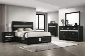 Coaster Fine Furniture 206360KE-S5 Miranda - 5 Piece Eastern King Bedroom Set - Black