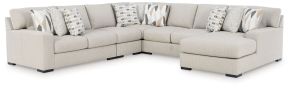 Benchcraft® 75105S12 LaureLGrove - 5-Piece Sectional With RAF Corner Chaise - Pebble