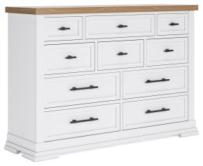 Benchcraft® B844-31 Ashbryn - Dresser - White / Natural