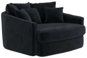 Jackson 71009-1400/08 Matty - Round Accent Cuddle Chaise - Ebony
