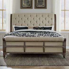 Liberty Furniture 615-BR-KCS Americana Farmhouse - California King Sleigh Bed - Brown