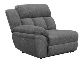 CoasterEssence 609540LRP Bahrain - Upholstered LAF Power Recliner - Charcoal