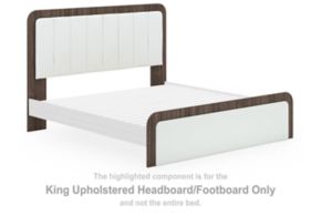 Signature Design by Ashley® PCB1108-72 Kendanport - King Upholstered Headboard/Footboard - Brown / White