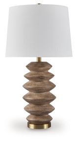 Ashley Furniture L235944 Jyllyard - Poly Table Lamp - Brown / Gold Finish