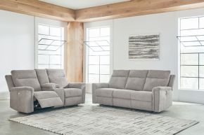 Signature Design by Ashley® 33201/87/96 Barnsana - 2 Pc. - Power Reclining Sofa, Power Reclining Loveseat - Ash