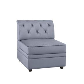 ACME 53305 Bois II - Armless Chair - Gray Velvet