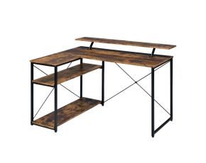 ACME 92755 Drebo - Writing Desk - Weathered Oak & Black