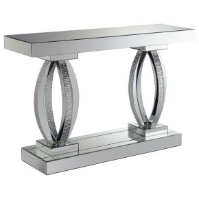 CoasterElevations 722519 Amalia - Mirrored Acrylic Entryway Sofa Console Table - Silver