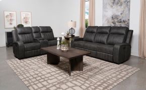 Coaster Fine Furniture 603191-S2 Raelynn - 2 Piece Upholstered Reclining Sofa Set - Gray