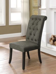 Furniture of America CM3564GY-SC-2PK Sania - Side Chair (Set of 2) - Antique Black / Gray