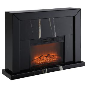 ACME AC03869 Drisana - Fireplace - Black Mirrored