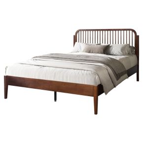 New Classic B1862-310 Soma - 5/0 Queen Solid Wood Spindle Headboard - Walnut