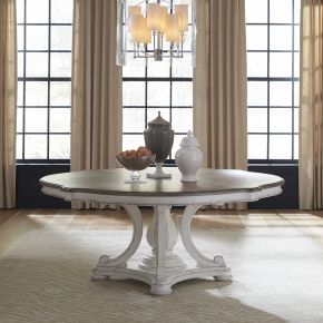 Liberty Furniture 244-P7272 Magnolia Manor - Round Pedestal Table Base - White