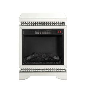 ACME 90870 Lotus - Fireplace - Mirrored & Faux Diamonds