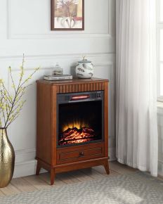 ACME AC00852 Hamish - Fireplace - Walnut Finish