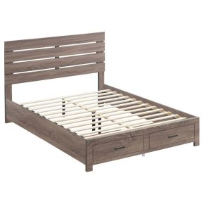 CoasterEveryday 207040Q Brantford - Wood Queen Storage Panel Bed - Barrel Oak