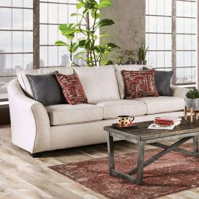 Furniture of America SM8003-SF Jarrow - Sofa - Ivory