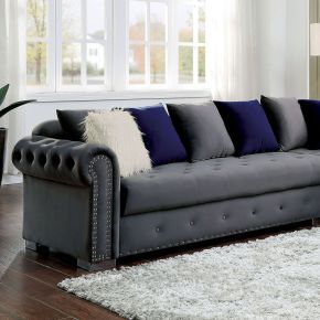 Furniture of America CM6239GY-SECT Wilmington - Sectional - Gray